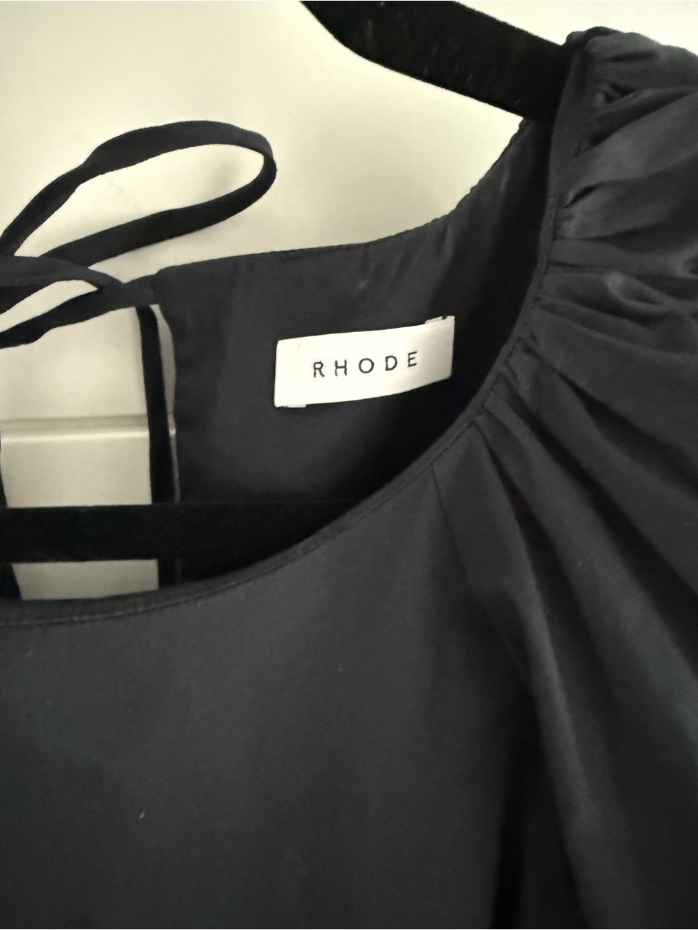 RHODE Black Puff-Sleeve Maxi Dress, Size 8 - Picture 4 of 9